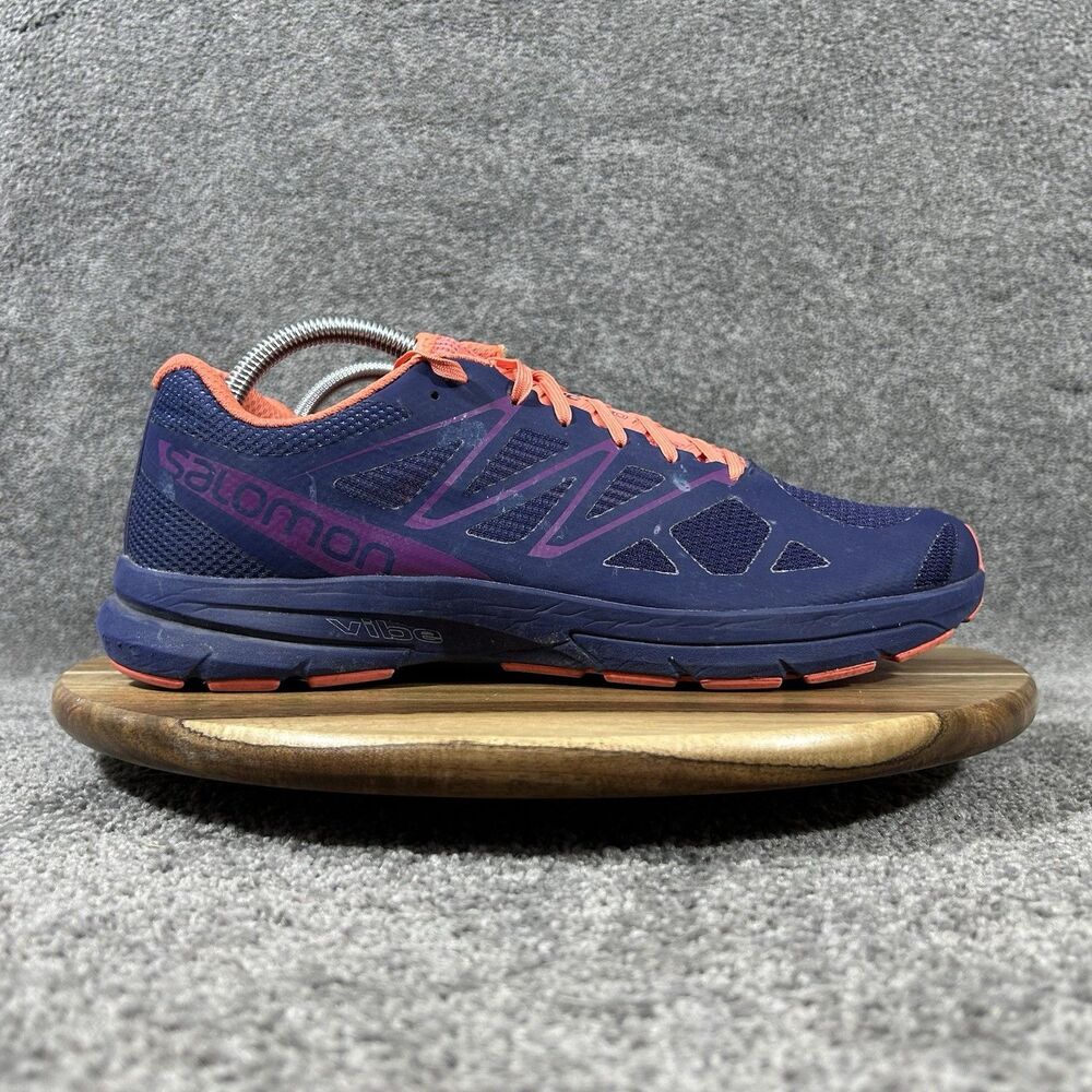 Salomon Sonic Pro 2 Men’s Size 10 Blue Orange Athletic Running Shoes Used